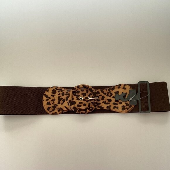 PLUS SIZE CATO LEOPARD ANIMAL PRINT BELT 1X - Picture 3 of 9